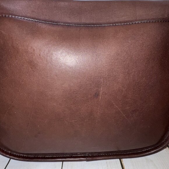 Vintage Coach 1980s NYC Mahogany Classic Pouch Shoulder Bag Purse 9.5x9x4” VGUC* - Picture 4 of 10